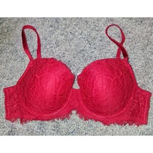 Victoria’s Secret Dream Angels Lined Demi bra size 34C Lace red
